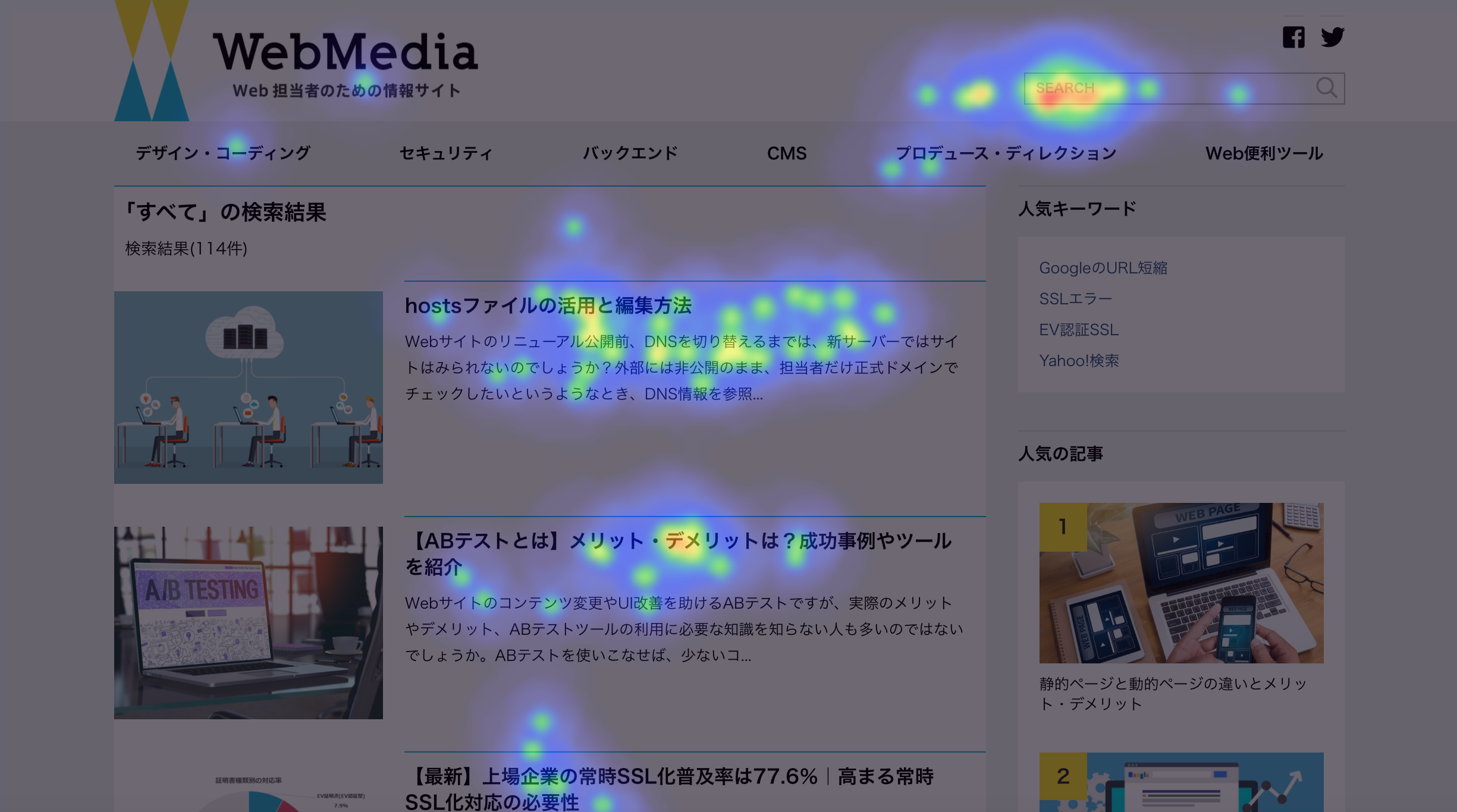 WebMedia ヒートマップ画像
