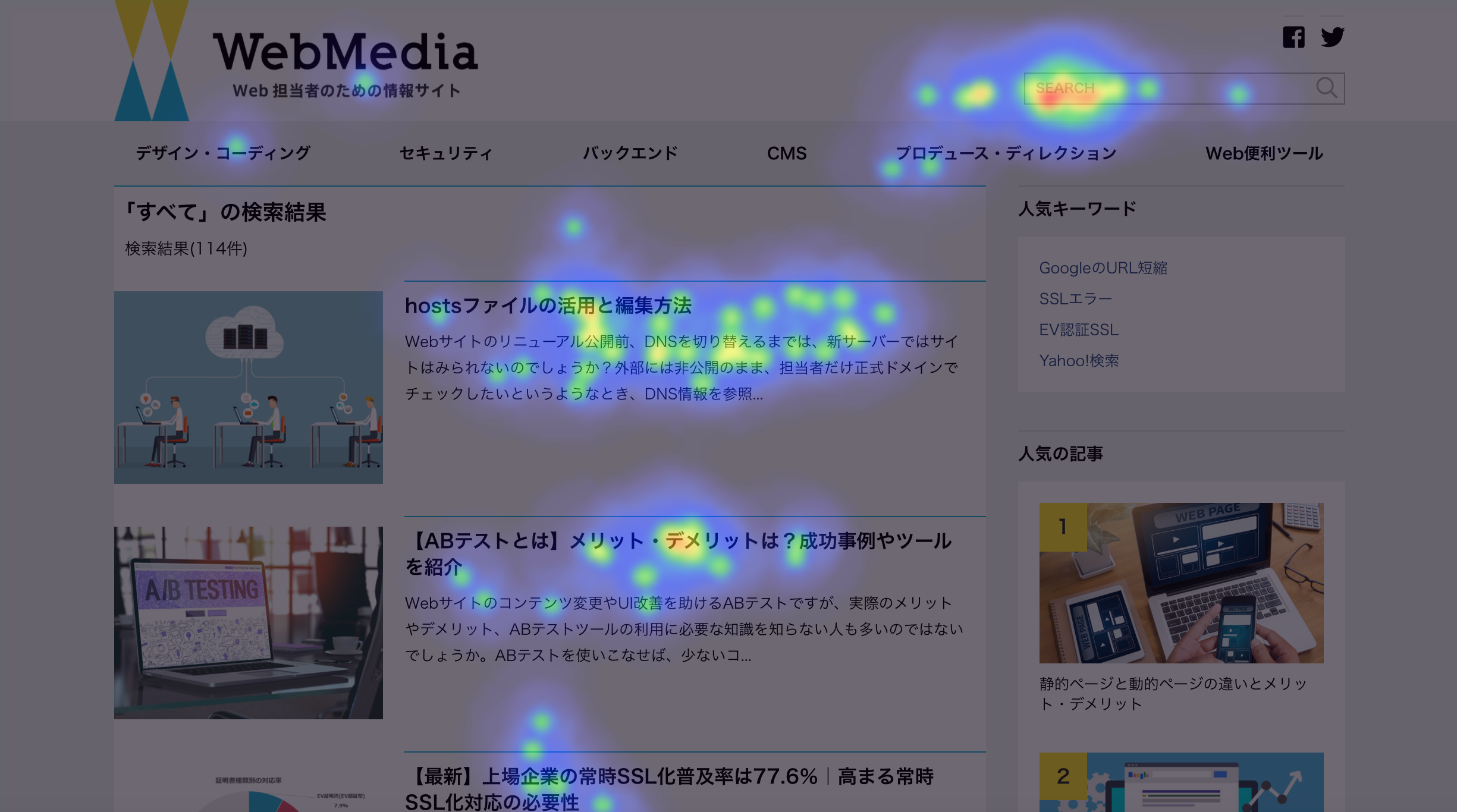 WebMedia ヒートマップ画像 